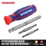 Κατσαβίδι 6 σε 1 WORKPRO (PROFI) WP221046 - Πολυεργαλείο για κάθε Εργασία