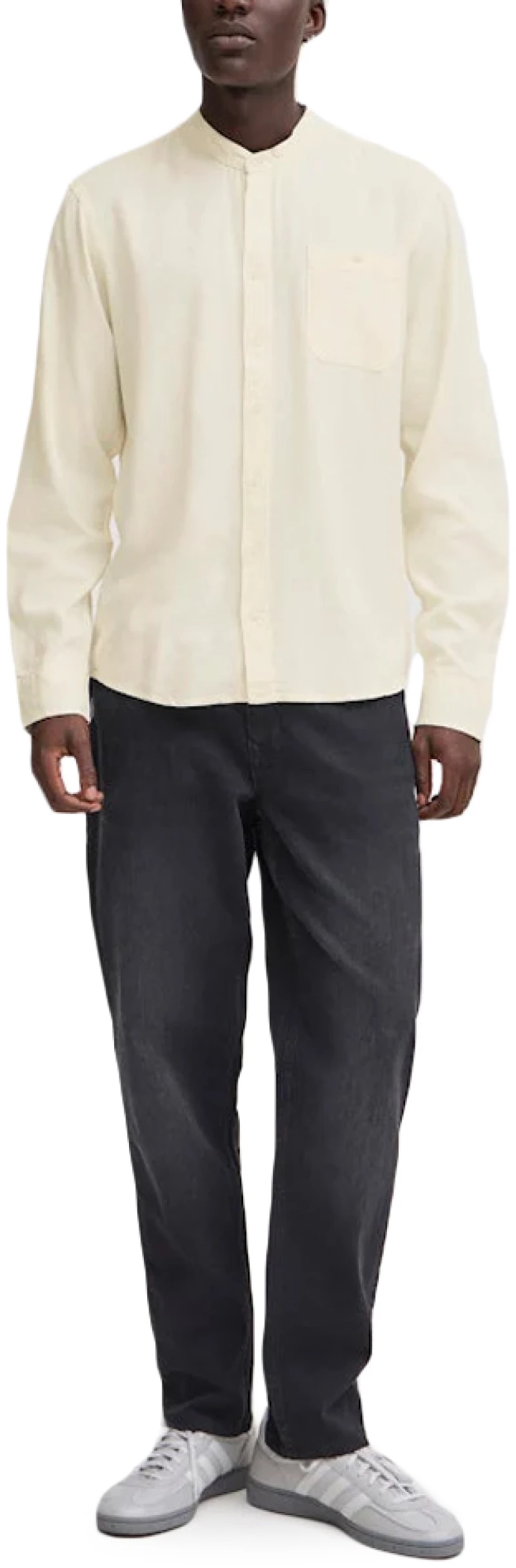 BLEND BHBOBBY WOVEN MAO COLLAR LONGSLEEVE SHIRT MEN BLEND ΕΚΡΟΥ (20717861-110602)