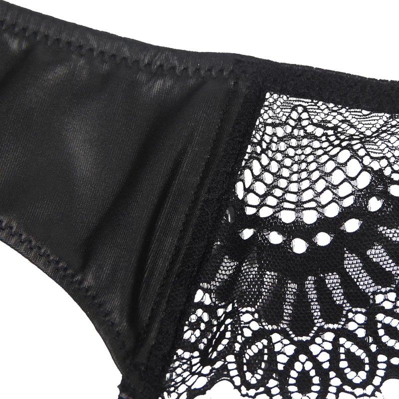 Black Lace Garter Belt Panty