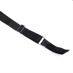 Black Eyelash Lace High Waist Metal Button Garter Belt Panty