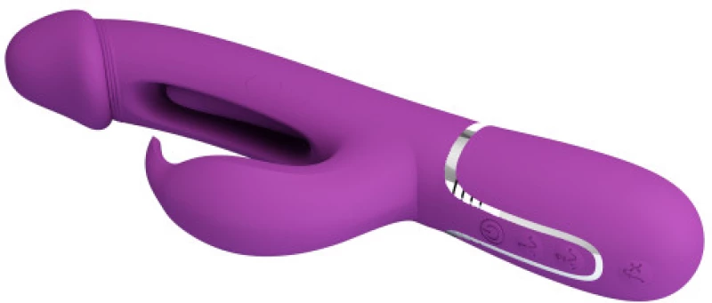 PRETTY LOVE KAMPAS with flicking-swinging tongue vibrator Purple