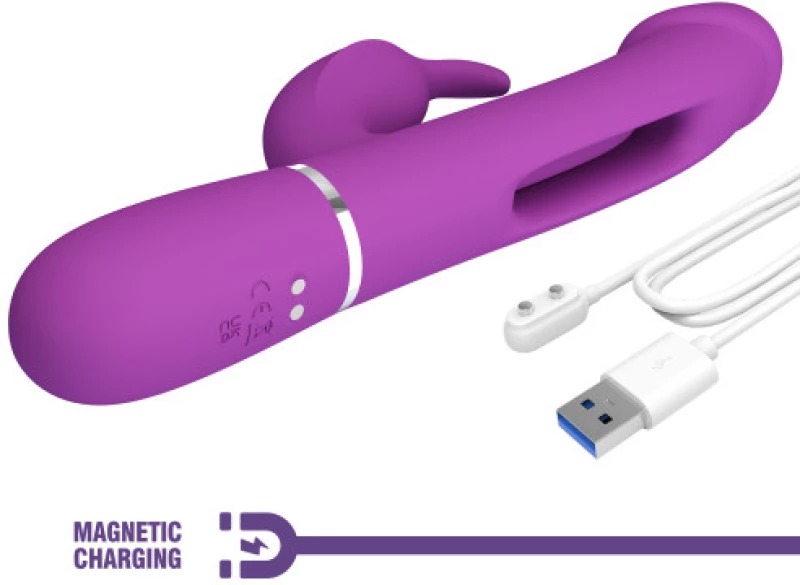PRETTY LOVE KAMPAS with flicking-swinging tongue vibrator Purple