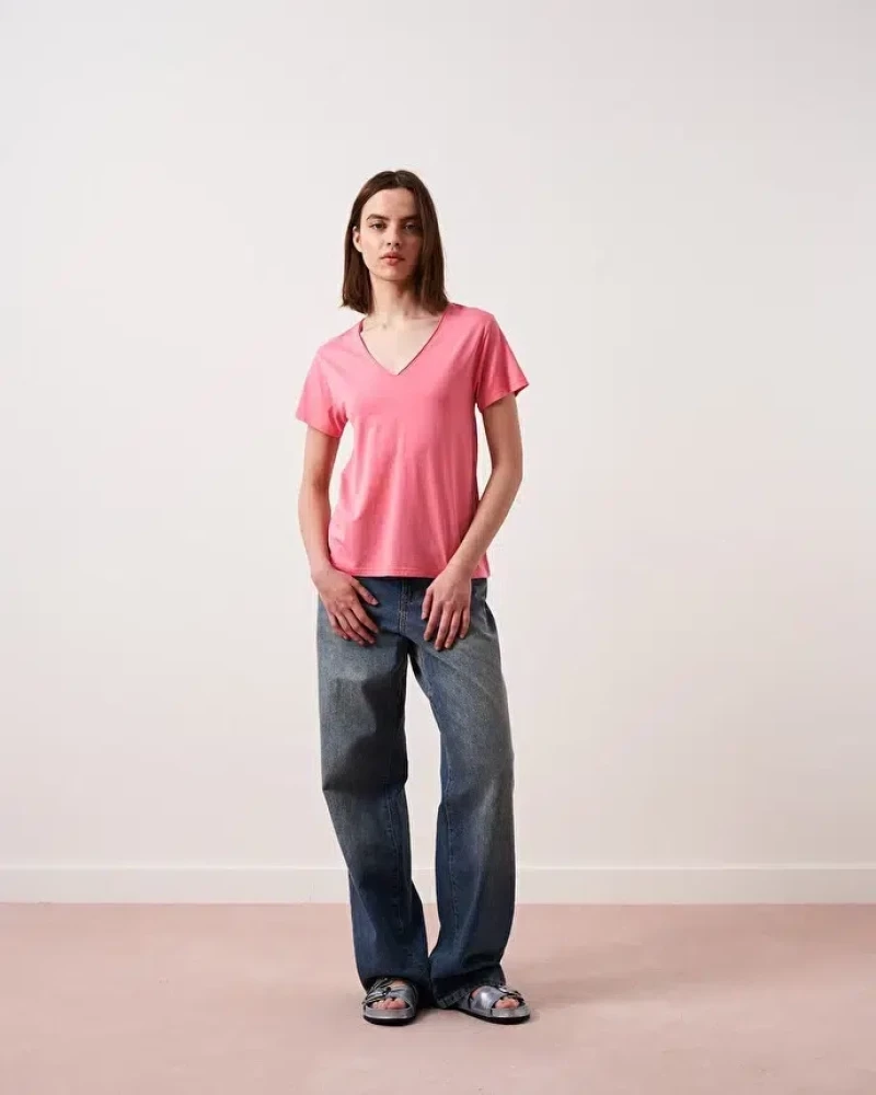 Μπλούζα Γυναικεία V-Neck Marilla Absolut Cashmere Neon Rose