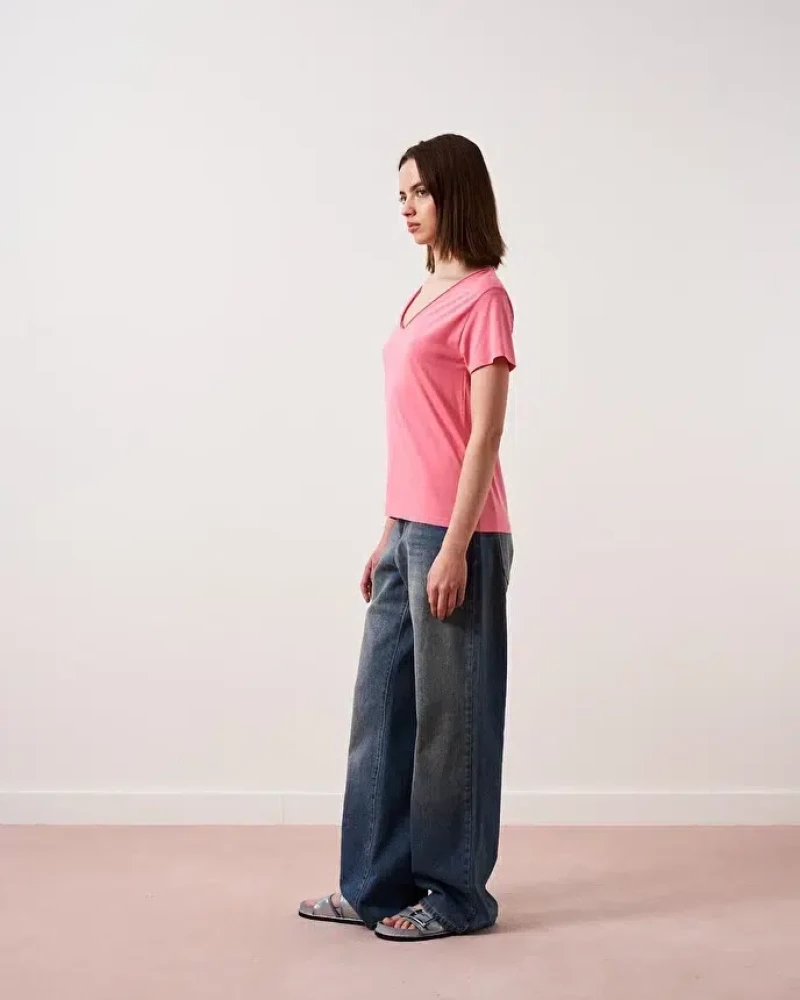 Μπλούζα Γυναικεία V-Neck Marilla Absolut Cashmere Neon Rose