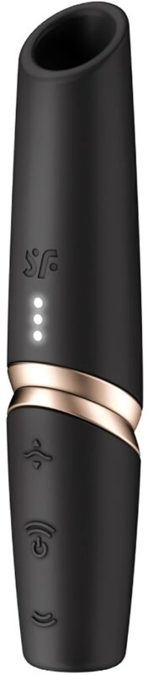 SATISFYER - PERFECT KISS WAVE CLITORIS STIMULATOR BLACK / GOLD