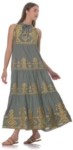Φόρεμα Naxos Grey-Gold