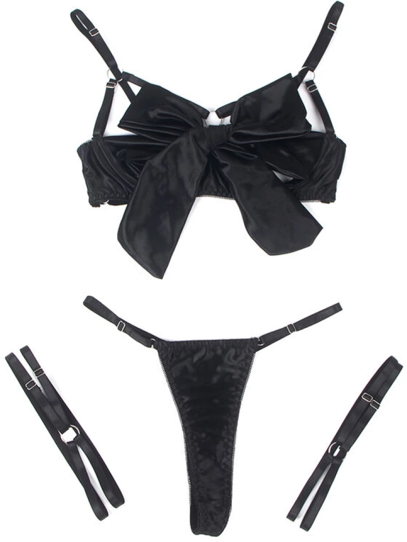 SUBBLIME - 955205 BRA SET WITH ADJUSTABLE BLACK BOW