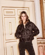 Μπουφάν Γυναικείο με Τρουκς Trash and Luxury Μαύρο