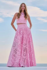 Φούστα Maxi Ροζ Lace
