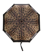Ομπέλα Γυναικεία Με Σχέδιο Leopard Moschino Μαύρο