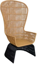 MISA Queen Πολυθρόνα Rattan φυσικό 110x75x165cm 22-0206