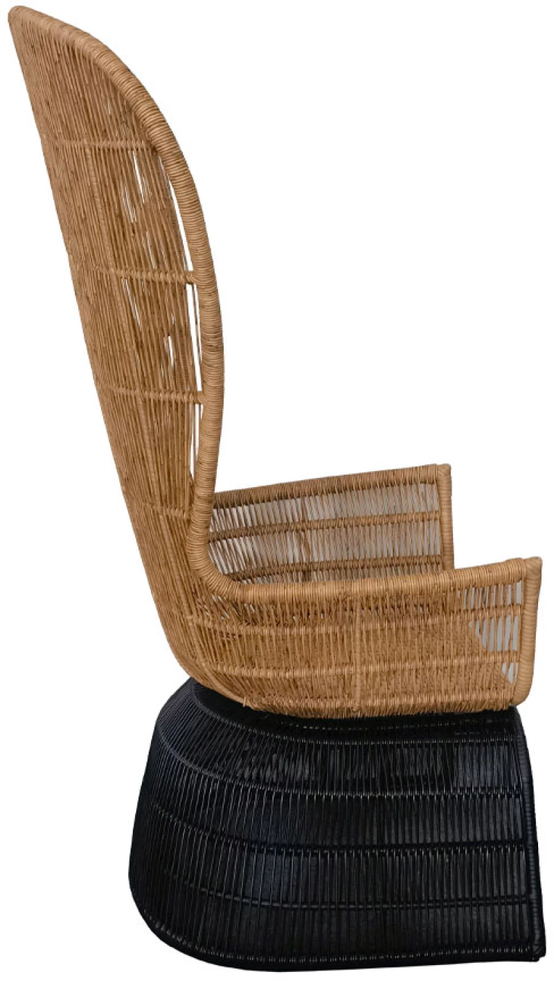 MISA Queen Πολυθρόνα Rattan φυσικό 110x75x165cm 22-0206