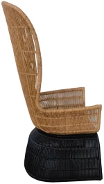 MISA Queen Πολυθρόνα Rattan φυσικό 110x75x165cm 22-0206