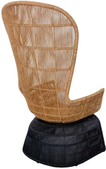 MISA Queen Πολυθρόνα Rattan φυσικό 110x75x165cm 22-0206