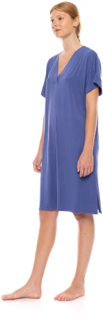 Γυναικείο Νυχτικό Pink Label -  Cosmos Blue - Κοντό Μανίκι - Bamboo