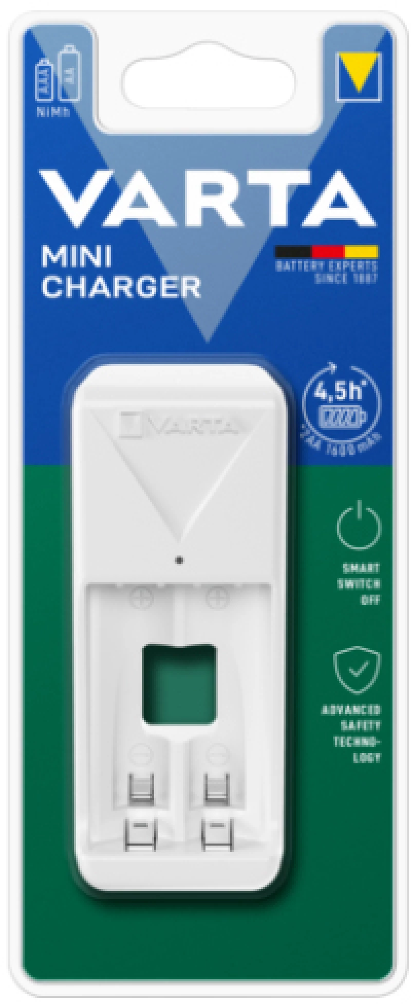 VARTA 57656 101 451 Mini Φορτιστής με 2xAA 56706 2100mAh