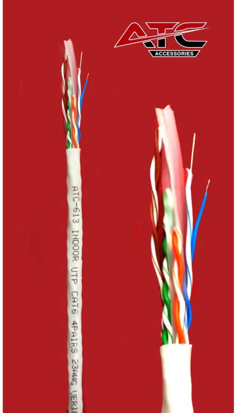ATC Στροφείο Δικτύου ATC-613 UTP CAT6 305m Γκρί Εσωτερικό