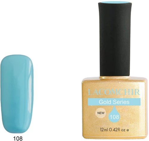 Lacomchir UV - LED Premium Gold 108 Powder Blue 12ml