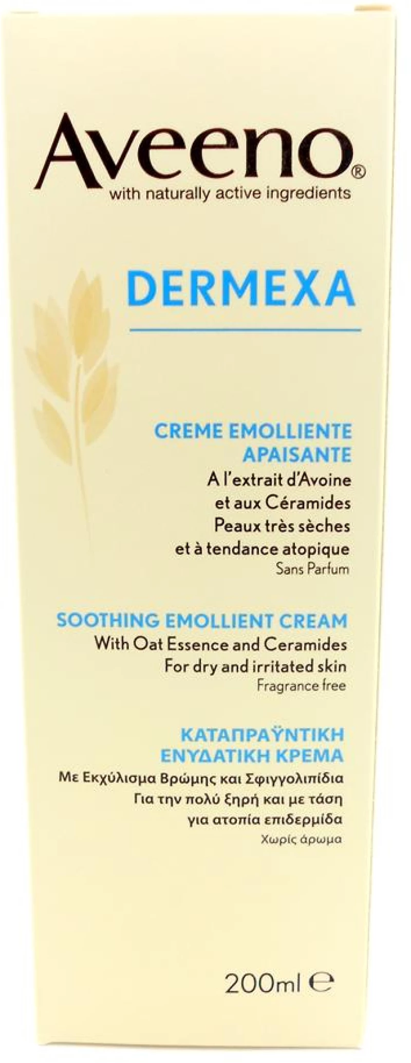 AVEENO Dermexa Moisturising Cream, Καταπραϋντική Ενυδατική Κρέμα - 200ml