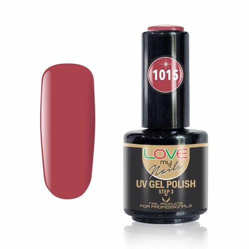 Love My Nails Soak Off UV/LED Gel Polish Νο1015 (Glitter Red) 16ml