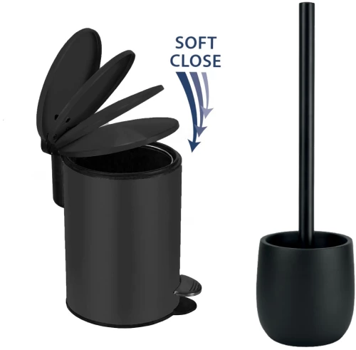 Σετ Καλάθι 3lt με απαλό κλείσιμο & Πιγκάλ Bonny Black