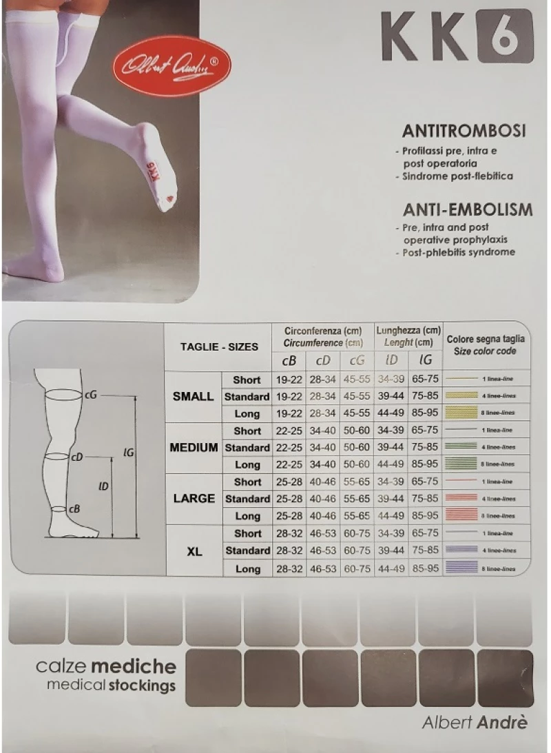 LABORATORI PIAZZA Αντιθρομβωτικές Κάλτσες Ριζομηρίου 700, 18-24 MmHG, Small/ Standard - 1ζεύγος