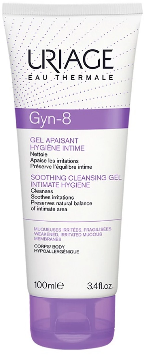 URIAGE Gyn- 8 Intimate Soothing Cleansing Gel, Καταπραϋντικό Τζελ Καθαρισμού της Ευαίσθητης Περιοχής - 100ml