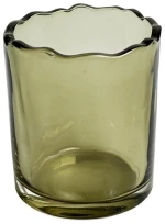 Κηροπήγιο γυάλινο ποτήρι πράσινο Φ5,2Η6,4cm