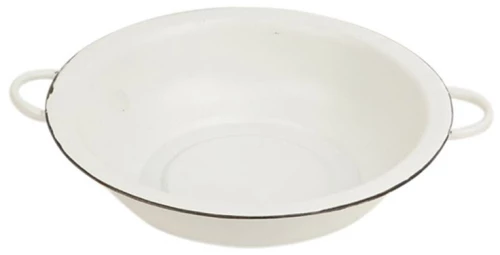 Μπωλ εμαγιέ λευκό χρ.  Φ34,5x9,5