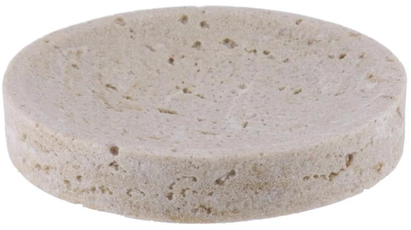 Σαπουνοθήκη polyresin  STONE FINISH  φυσικό Φ 11,4 Η1,9 cm