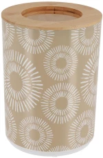Κάδος απορριμμάτων πλαστικό / bamboo καπάκι ETHNIK SPIRALS 5lt