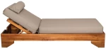 Santero/Cappuccino Sun Lounger Cushion - Ξύλο - 191x70x16 cm