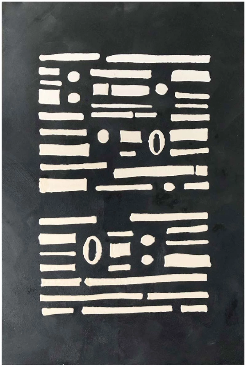 IMPRINT DARK ΠΙΝΑΚΑΣ ΔΙΑΚΟΣΜΗΣΗΣ 80x120x4 ΚΑΜΒΑΣ ΜΑΥΡΟ ΛΕΥΚΟ MDFINTHEBOX
