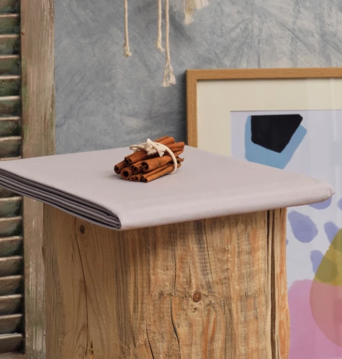 Σεντόνια Μονόχρωμα Melody - Grey, Λάστιχο (160x200+32)