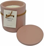 ΑΡΩΜΑΤΙΚΟ ΚΕΡΙ HIBISCUS GOLD ΣΕ ΤΣΙΜΕΝΤΕΝΙΟ ΔΟΧΕΙΟ ΜΕ ΚΑΠΑΚΙ 8,8x8,8x10εκ. ANKOR - Ankor 833092