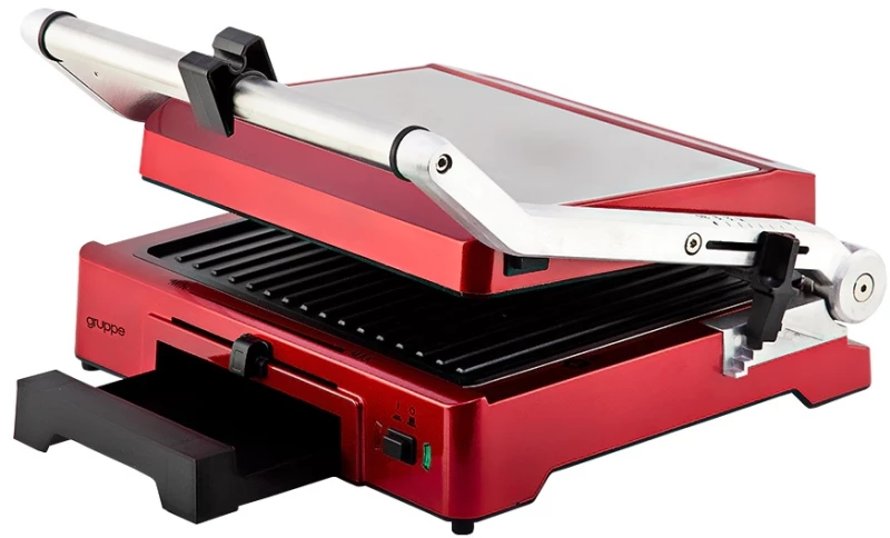 Τοστιέρα Γκριλιέρα Gruppe 2.000W AJ5002A4 Red [ΕΤΟΙΜΟΠΑΡΑΔΟΤΟ]