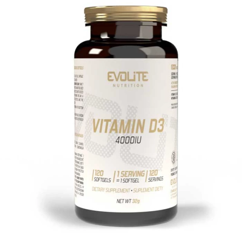 Vitamin D3 4000IU 120 softgels - Evolite Nutrition