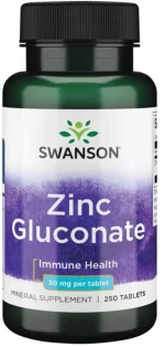 Zinc Gluconate 30mg 250 tabs - Swanson