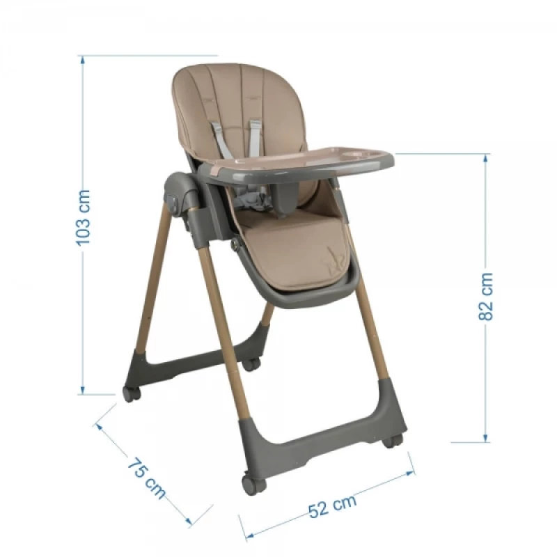 Bebe stars Καρέκλα Φαγητού Milk Beige 866-182