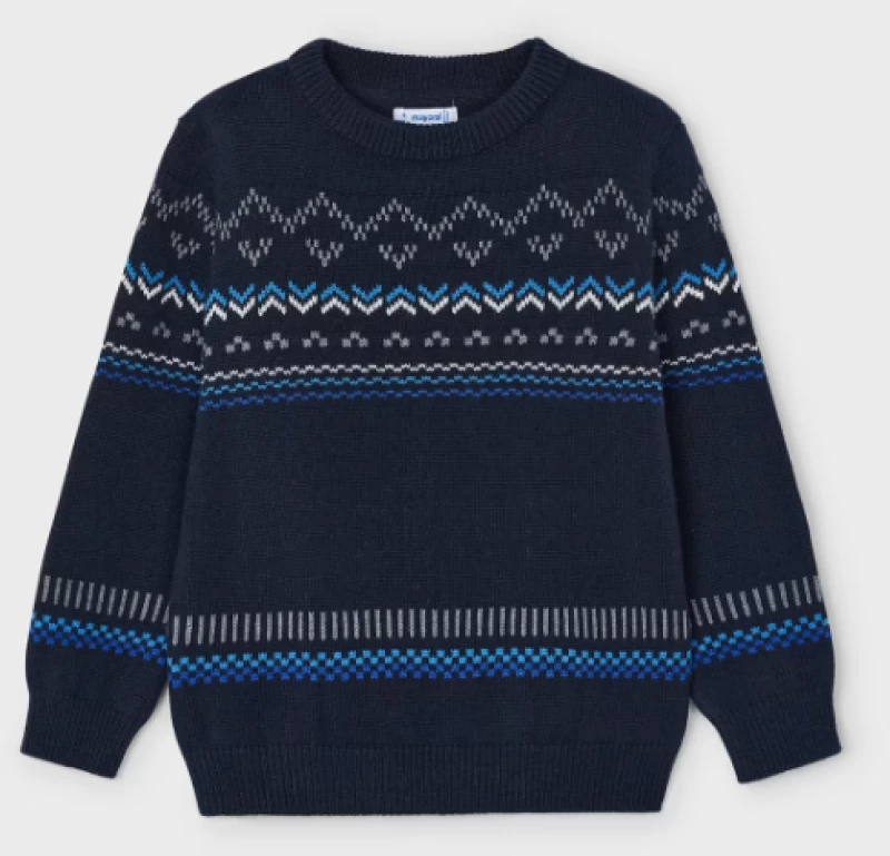 Mayoral Ζερσευ ζακαρ σχεδια Blue black 14-04344-015 Αγόρι