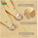 Grasher Ε220 Πανί σκίασης τρίγωνο με κρίκους 180gr/m²  5x5x5m Μπέζ / 103420
