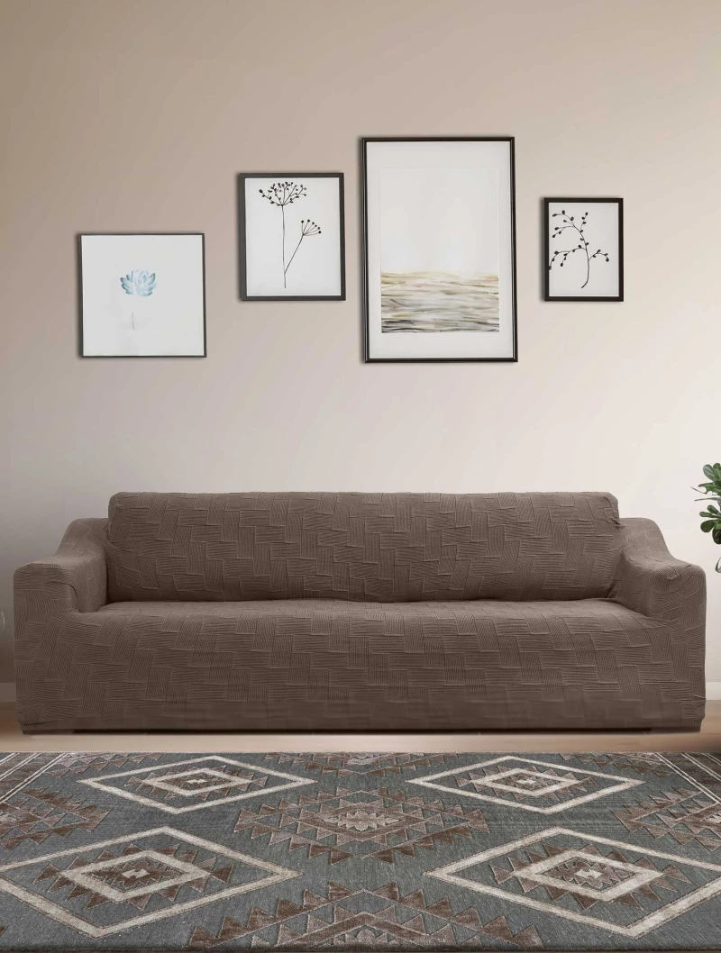 Ελαστικά καλύμματα καναπέ FLEX MOCHA MADI Homeware Ελαστικό κάλυμμα τριθέσιου καναπέ