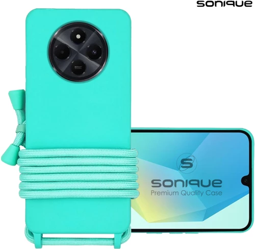 Θήκη Σιλικόνης με Κορδόνι CarryHang Sonique Xiaomi Redmi 14C 4G / Poco C75 4G / /Redmi A4 5G Γαλάζιο