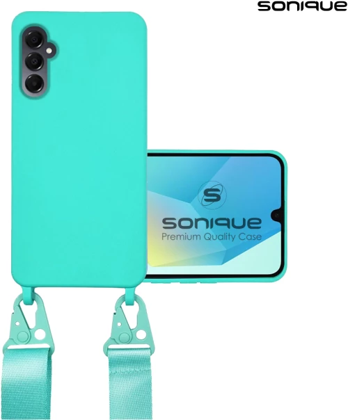 Θήκη Σιλικόνης με Strap CarryHang Sonique Samsung Galaxy A16 4G / Galaxy A16 5G Γαλάζιο