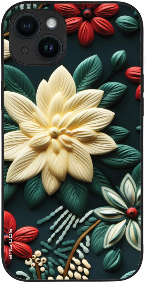 Θήκη Sonique 3D Flower Series για Apple iPhone 14 Plus Πράσινο