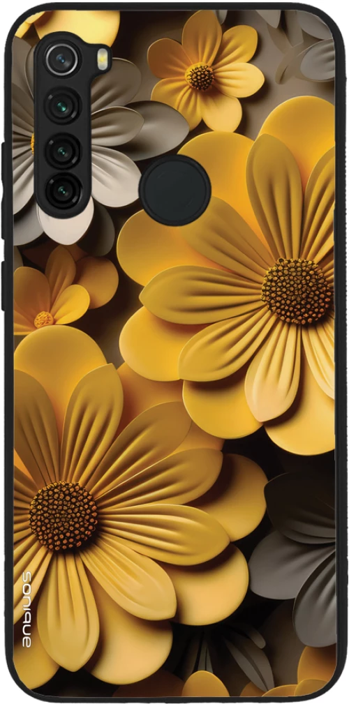 Θήκη Sonique 3D Flower Series για Xiaomi Redmi Note 8 / Redmi Note 8 2021 Κίτρινο