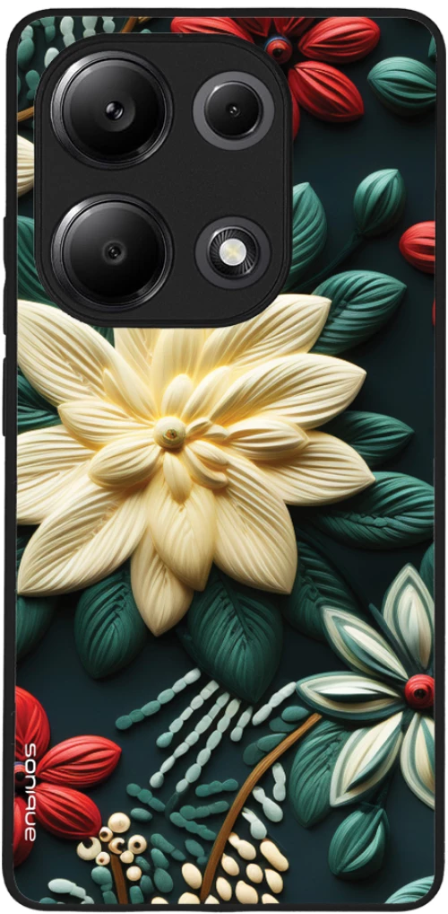 Θήκη Sonique 3D Flower Series για Xiaomi Redmi Note 13 Pro 4G / Poco M6 Pro 4G Πράσινο