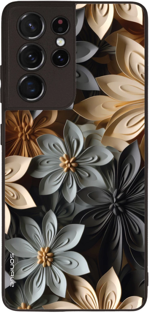 Θήκη Sonique 3D Flower Series για Samsung Galaxy S21 Ultra Γκρι