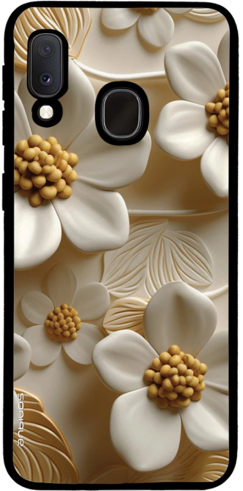 Θήκη Sonique 3D Flower Series για Samsung Galaxy A20e Λευκό