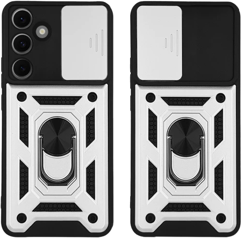 Θήκη Ring Armor CamPro Sonique για Samsung Galaxy A16 4G / Galaxy A16 5G Ασημί